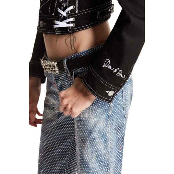 DSQUARED2 DENIM BONDAGE BABY JACKET