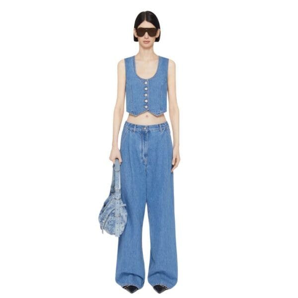 GIVENCHY VOYOU WAISTCOAT IN DENIM