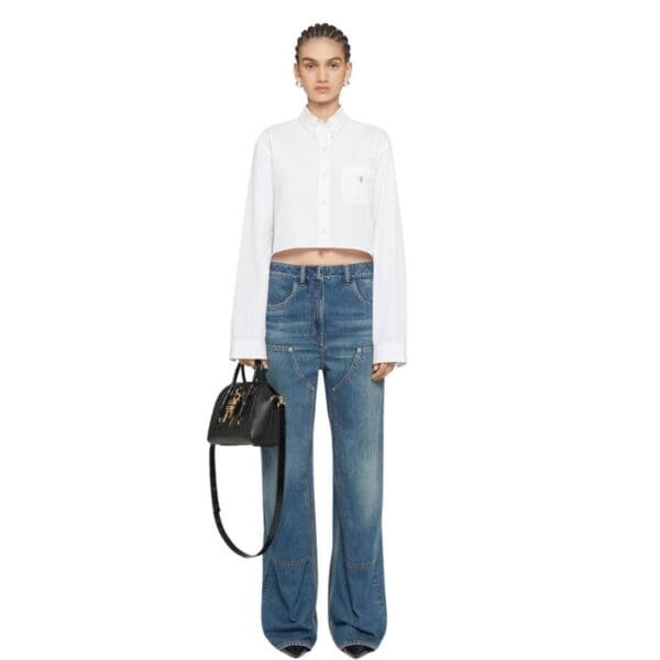 GIVENCHY CROPPED SHIRT IN POPLIN