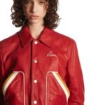 DSQUARED2 SIGNATURE VARSITY LEATHER BOMBER