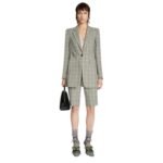 DRIES VAN NOTEN CHECKED FITTED BLAZER DESSIN A