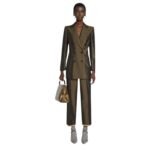 DRIES VAN NOTEN DOUBLE BREASTED BLAZER BRONZE