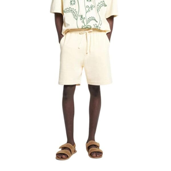 NANUSHKA DOXXY ORGANICALLY GROWN COTTON SHORTS CREME