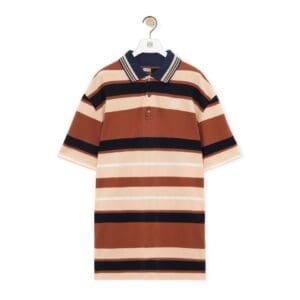 LOEWE OVERSIZED FIT POLO IN COTTON AND LINEN