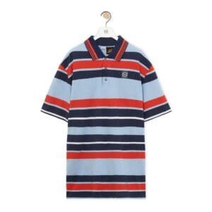 LOEWE OVERSIZED FIT POLO IN COTTON AND LINEN