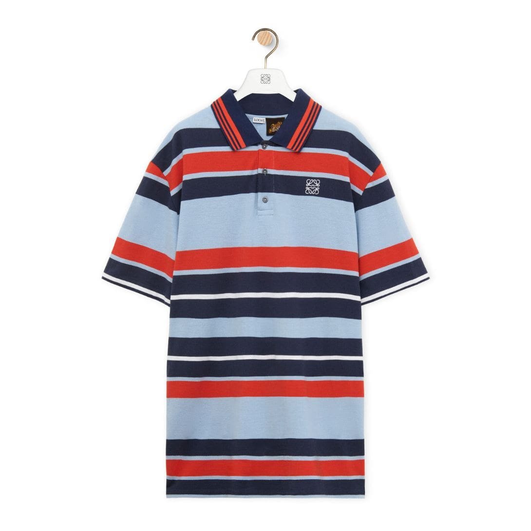 LOEWE OVERSIZED FIT POLO IN COTTON AND LINEN