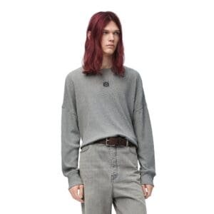 LOEWE OVERSIZED FIT LONG SLEEVE T SHIRT IN COTTON