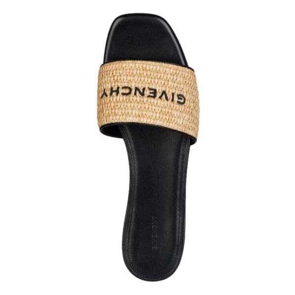 GIVENCHY 4G FLAT MULES IN RAFFIA