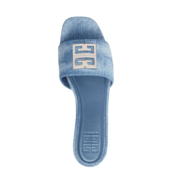 GIVENCHY 4G MULES IN WASHED DENIM
