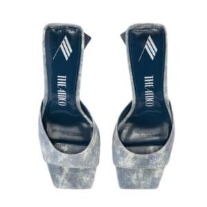 THE ATTICO ”MINI DEVON” BLUE DENIM MULE