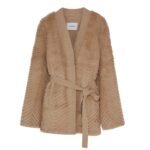 YVES SALOMON MERINO KNIT AND MINK CARDIGAN