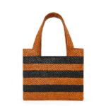 LOEWE FONT TOTE BAG IN RAFFIA