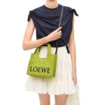 LOEWE FONT TOTE SMALL BAG IN RAFFIA