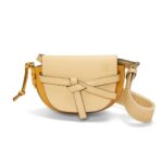 LOEWE GATE DUAL MINI BAG IN SOFT CALFSKIN AND JACQUARD