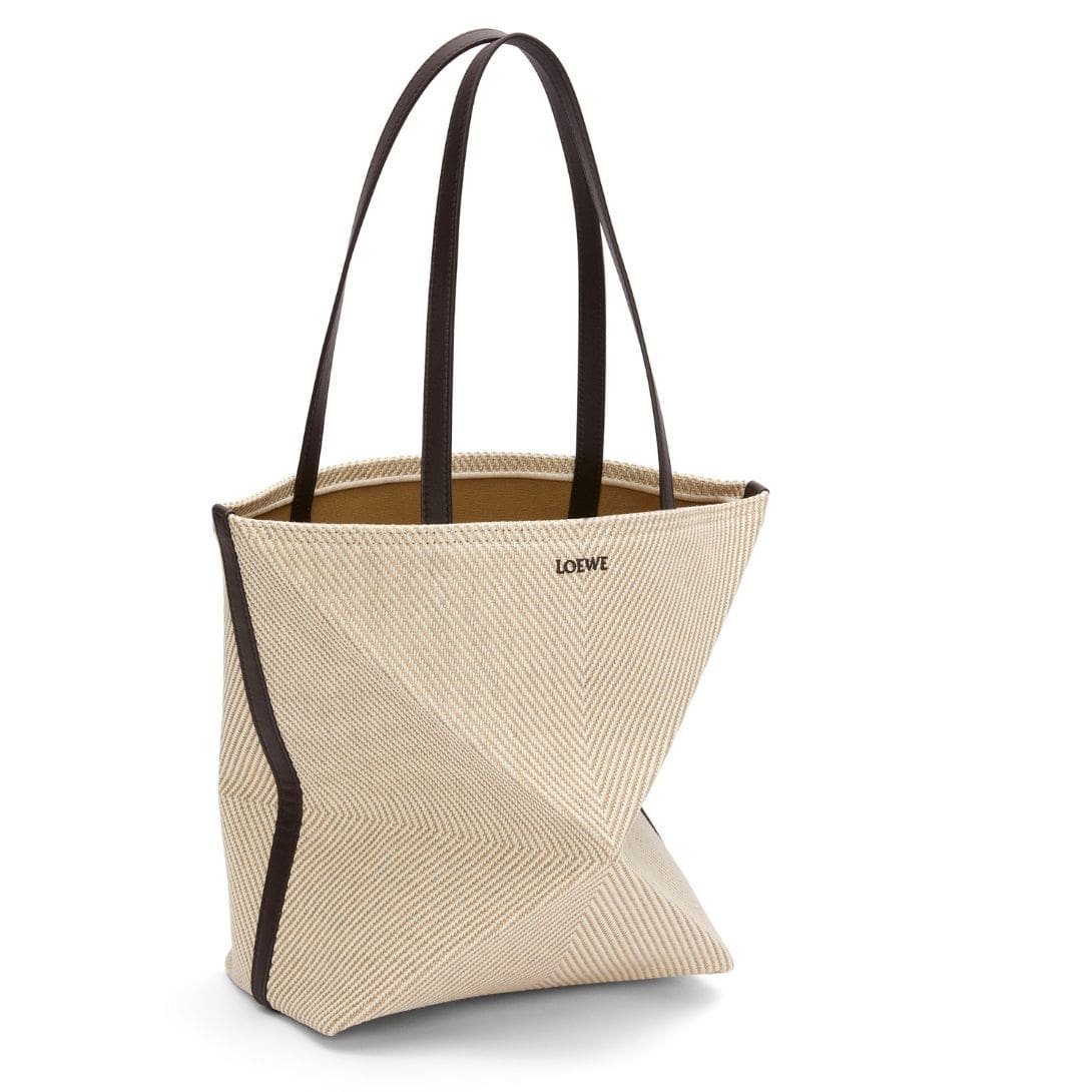 LOEWE PUZZLE FOLD TOTE BAG IN COTTON JACQUARD