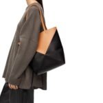 LOEWE PUZZLE FOLD TOTE BAG IN SHINY CALFSKIN