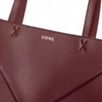 LOEWE PUZZLE FOLD TOTE BAG IN SHINY CALFSKIN