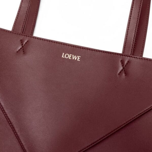 LOEWE PUZZLE FOLD TOTE BAG IN SHINY CALFSKIN