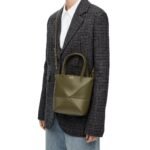 LOEWE PUZZLE FOLD TOTE MINI BAG IN SHINY CALFSKIN