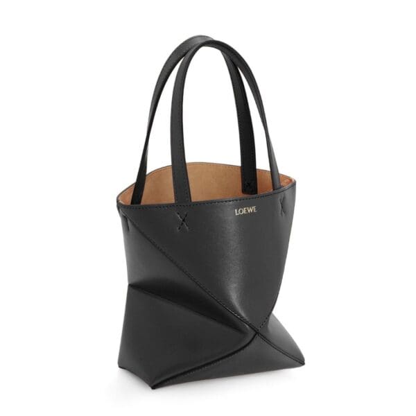LOEWE PUZZLE FOLD TOTE MINI BAG IN SHINY CALFSKIN