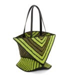 LOEWE PUZZLE FOLD TOTE XL BAG IN RAFFIA