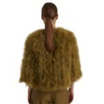 YVES SALOMON CROPPED FEATHER JACKET