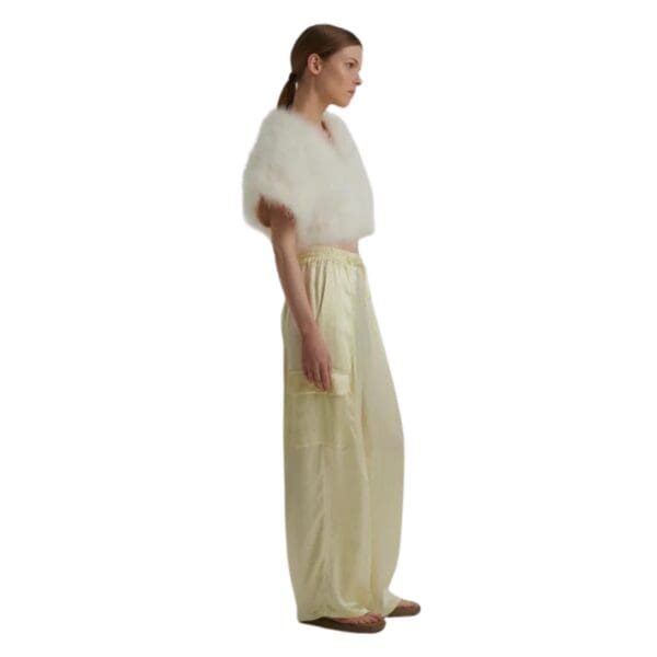 YVES SALOMON CROPPED FEATHER BOLERO