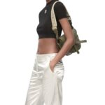 LOEWE SMALL GATE BAG IN SOFT CALFSKIN AND JACQUARD