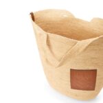 LOEWE LARGE SLIT BAG IN RAFFIA AND CALFSKIN
