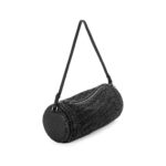 LOEWE LARGE BRACELET CLUTCH BAG IN RAFFIA AND CALFSKIN