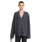 NANUSHKA LARAN CASHMERE-BLEND CARDIGAN SCHOOLGREY