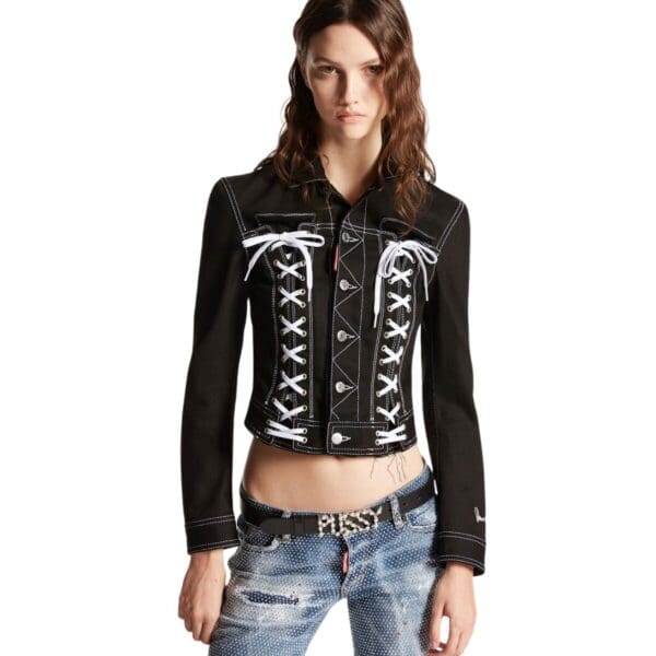 DSQUARED2 DENIM BONDAGE BABY JACKET