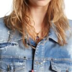 DSQUARED2 MEDIUM ICE SPOTS WASH DENIM OVER VEST