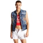 DSQUARED2 STARRY NIGHT DENIM CLASSIC VEST