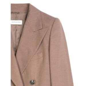 DRIES VAN NOTEN DOUBLE BREASTED BLAZER SMOKE