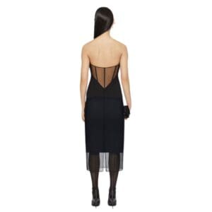 GIVENCHY CORSET BUSTIER TOP IN CREPE AND SATIN