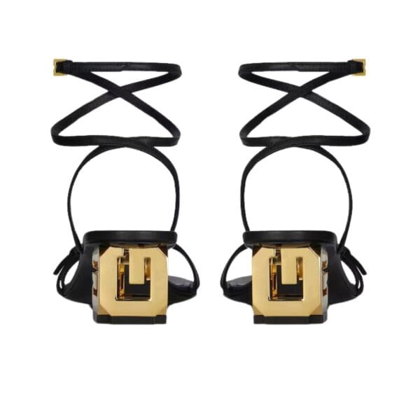 GIVENCHY G CUBE SANDALS IN LEATHER