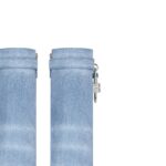 GIVENCHY SHARK LOCK ANKLE BOOTS IN WASHED DENIM