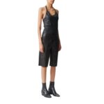 STOULS GASTONE DENIM-STYLE LEATHER BERMUDA SHORTS