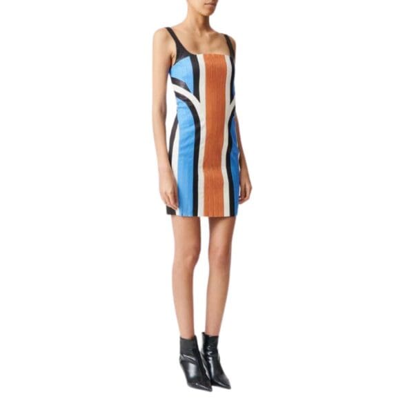 STOULS NINO CLOSE-FITTING LEATHER DRESS