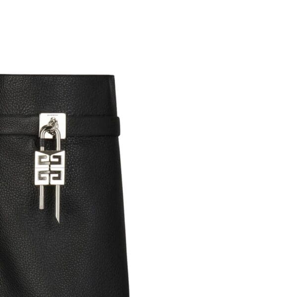 GIVENCHY SHARK LOCK BIKER ANKLE BOOTS IN GRAINED LEATHER