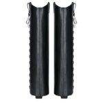 GIVENCHY SHARK LOCK COWBOY ANKLE BOOTS IN CORSET STYLE LEATHER