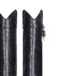 GIVENCHY SHARK LOCK COWBOY ANKLE BOOTS IN LEATHER WITH WESTERN PATTERN