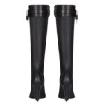 GIVENCHY SHARK LOCK STILETTO SANDAL BOOTS IN LEATHER