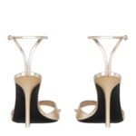 GIVENCHY STITCH SANDALS IN LAMINATED LEATHER WITH CRYSTALS