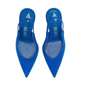 THE ATTICO ”CHEOPE” ELECTRIC BLUE AND SILVER SLINGBACK