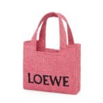 LOEWE FONT TOTE MINI BAG IN RAFFIA