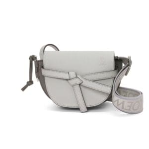 LOEWE GATE DUAL MINI BAG IN SOFT CALFSKIN AND JACQUARD