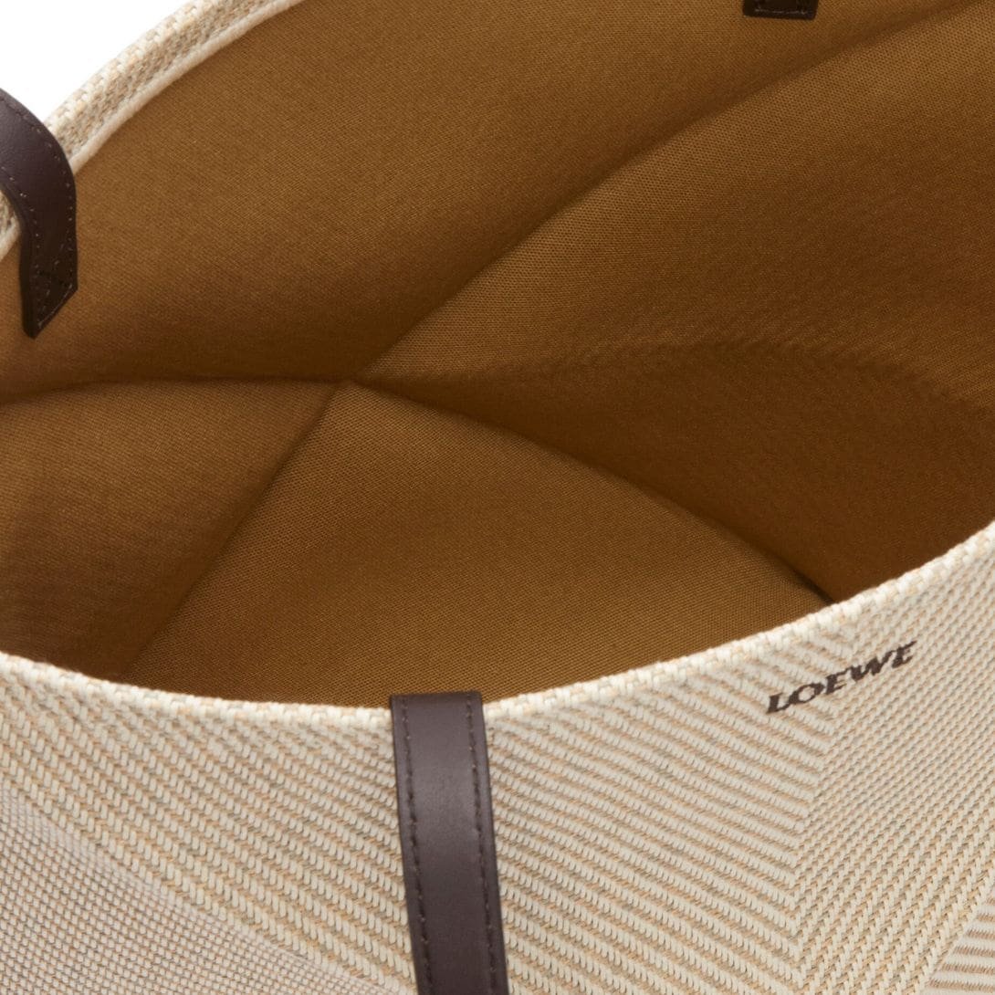 LOEWE PUZZLE FOLD TOTE BAG IN COTTON JACQUARD