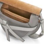 LOEWE SMALL GATE CUAL BAG IN SOFT CALFSKIN AND JACQUARD